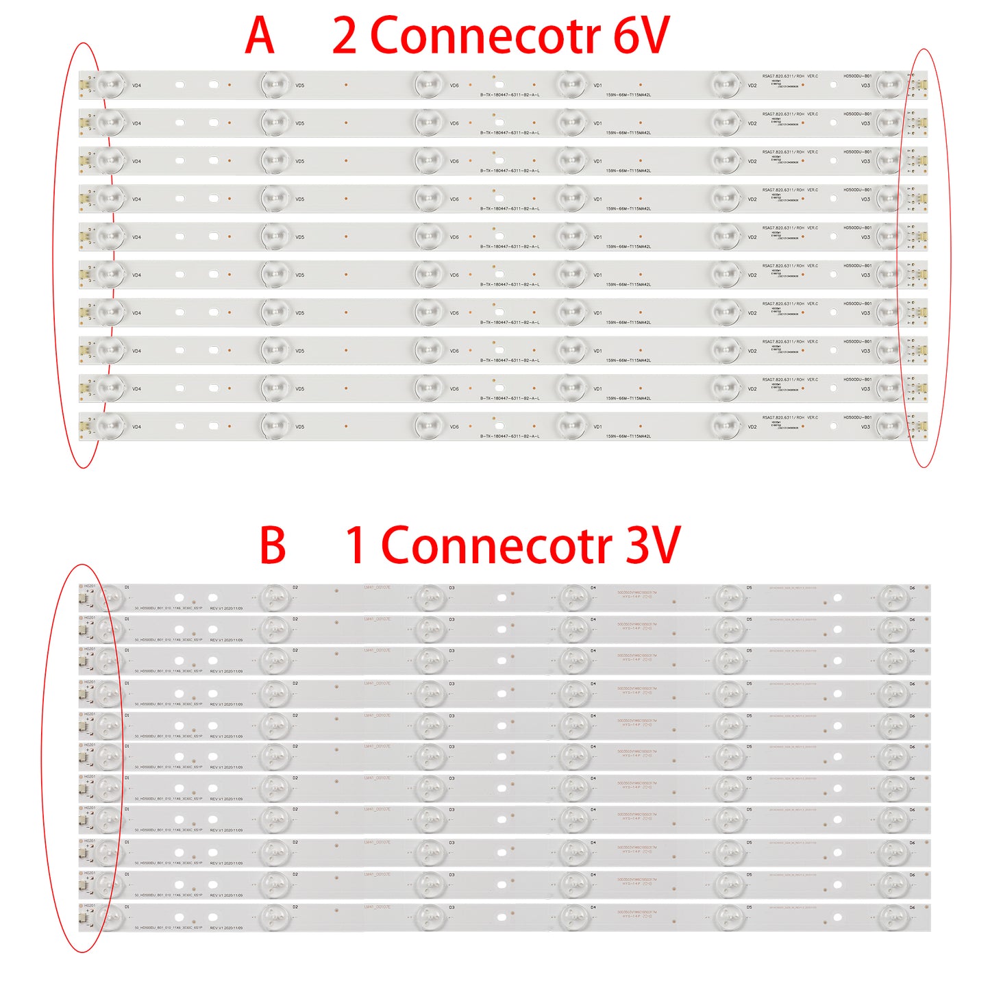 FOR LED50EC590UN LED50EC620CA LED50K320U LED50K560U Hisense-50-HD500DU-B01-010-11X6-3030C-6S1P