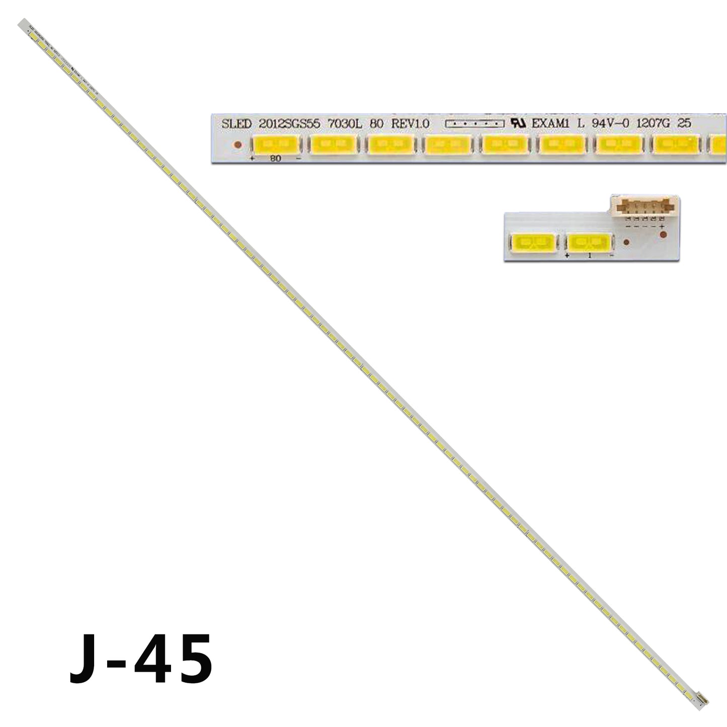 J-45 676mm 80 leds For PHILIPS 55" SLED 2012SGS55 7030L 80 REV1.0 55PFL5507H/12 55PFL5537H 55PFL5527T 55PFL55074H/12 T12 K12 H12 55PFL5507H/12 55PFL5507