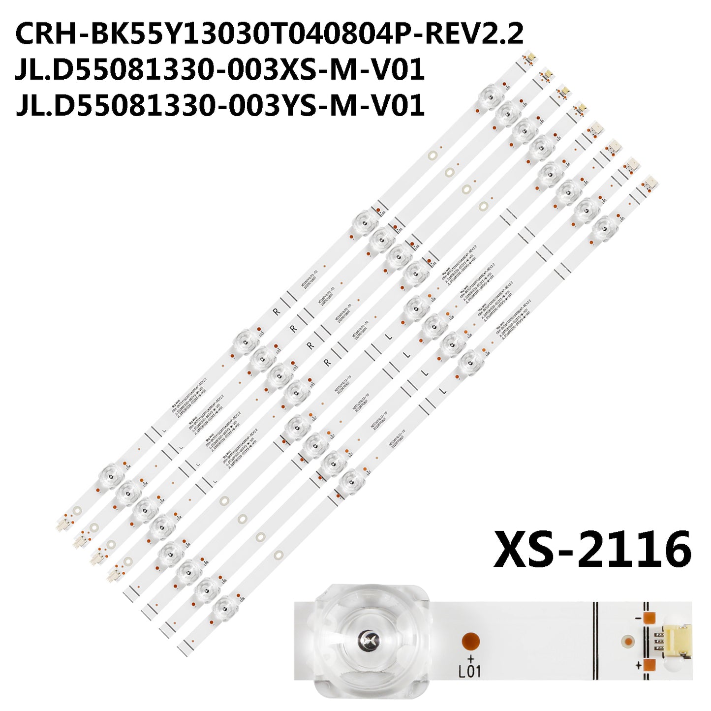 XS-2116 4pcs/Kit LED CRH-BX55Y1U723030 CRH-BX55Y1U723030T040806A-REV1.0 55E3F HE55A55 55T55F 55A6EG HD550Y1U72-T0 BX55Y1U723030T040806A HD550Y1U72-T0L1-2020061001-SVH550F94 CRH-BK55Y13030T040804P-REV2.2