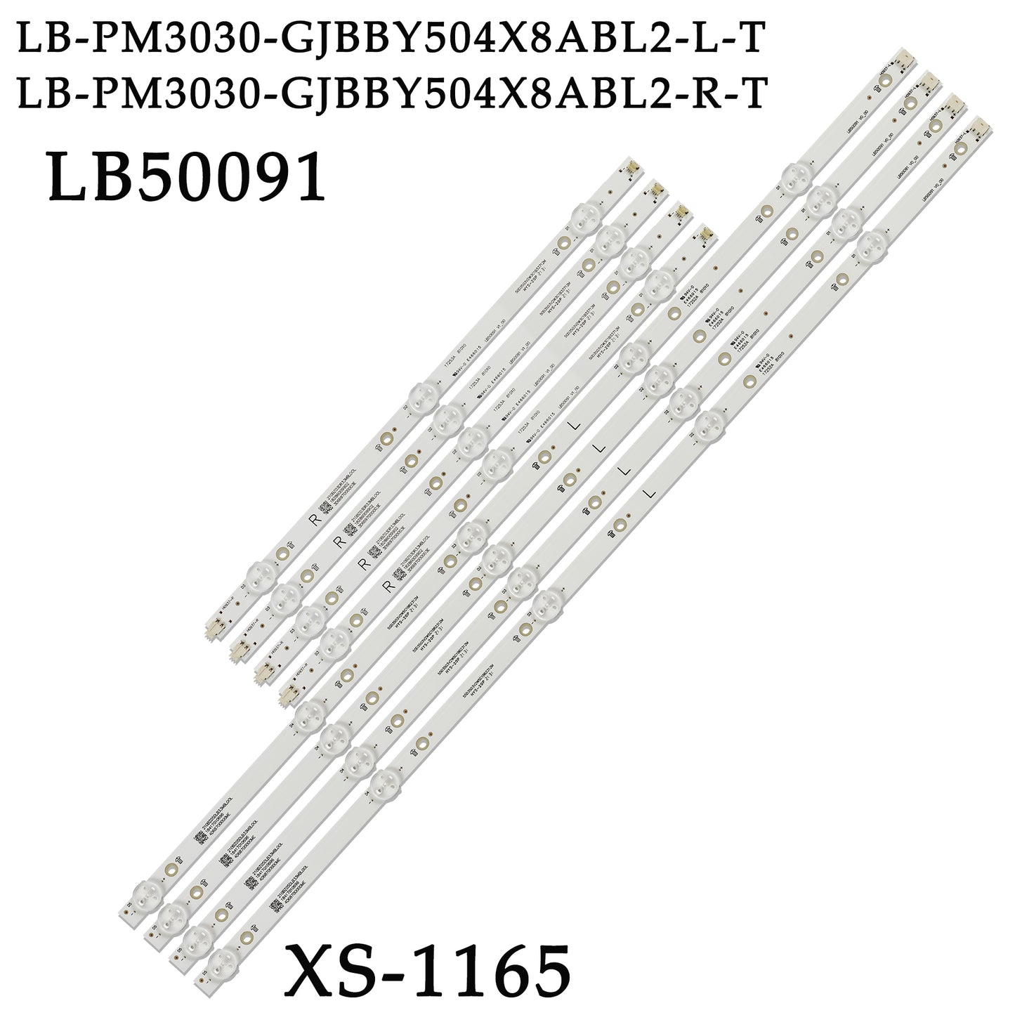 XS-1165 8 lamp LB50091 V0_00 V1_00 LB-PM3030-GJBBY504X8ABL2-LT LB-PM3030-GJBBY504X8ABL2-RT for LC-50LB601U NS-50DF710NA19 NS-50DF710CA19 TPT500U1-QVN03.U TPT5 00J1-HVN07.U TPT500B5-U1T01D LC-50LB601C