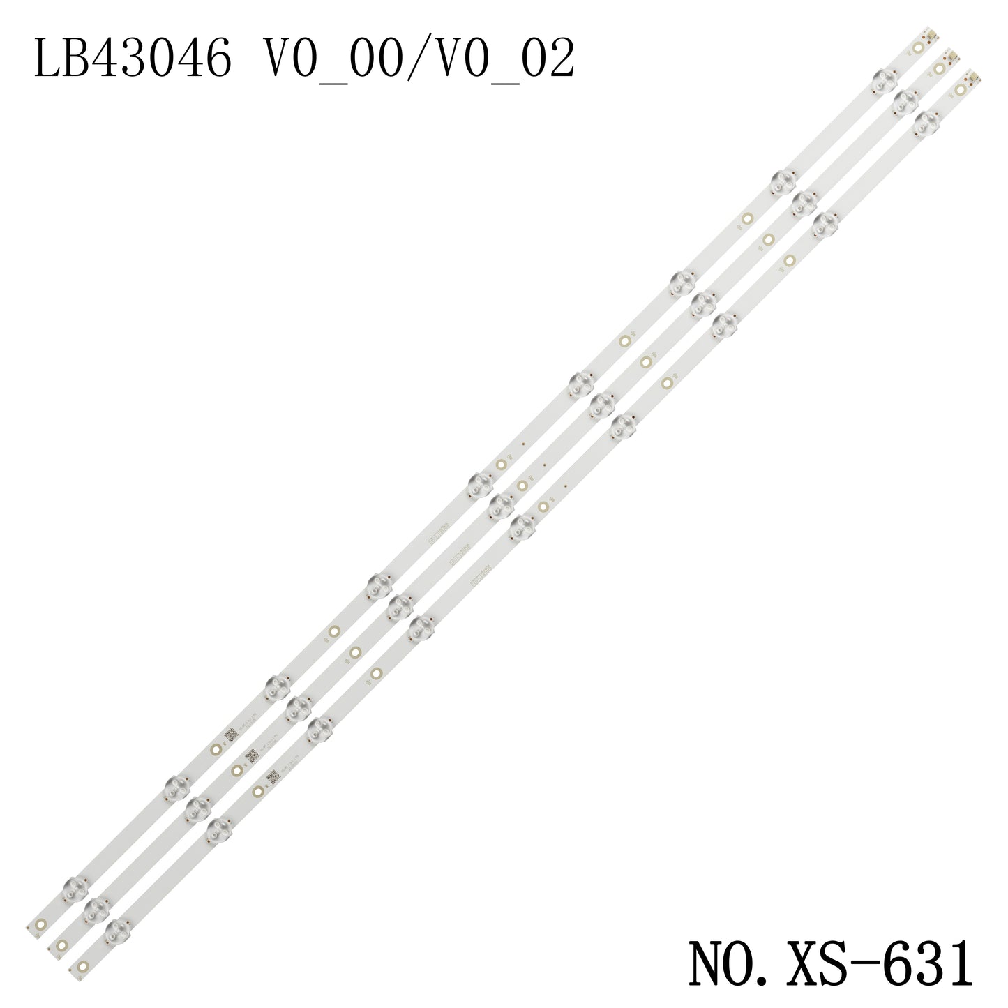 XS-631 LED BACKLIGHT STRIP FOR 43s5295 43HFF3953 43PFF3212 43PFF3282 43PFF3933 43PFF5212 43PFF5252 43PFF5282 43PFF5292 43PFG5813 43PFS5503 43PFS5803 CEJJ -LB430Z-9S1P-M3030-D-1