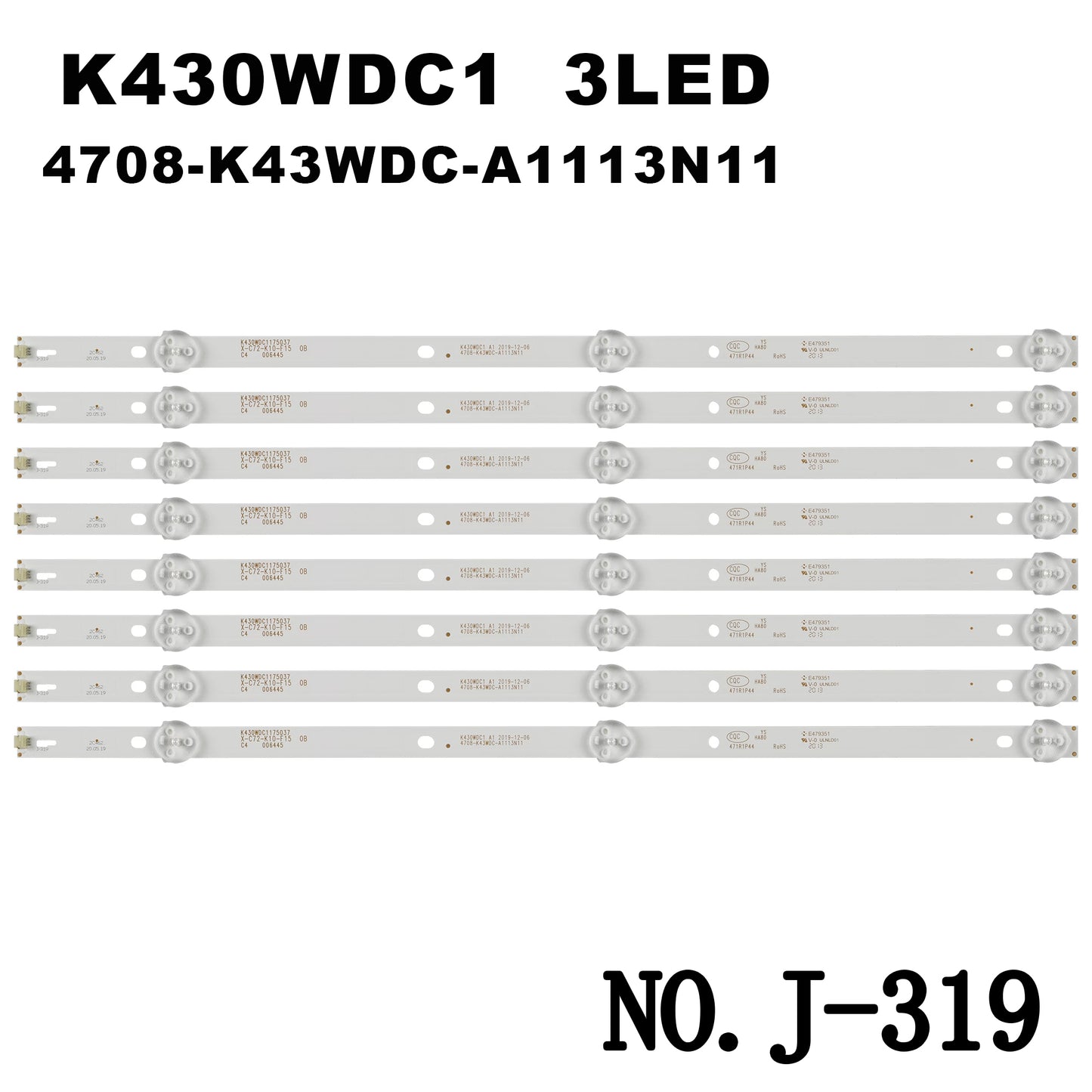 J-319 For 43PFS412/12 43PFS4062/60 4708-K43WDC-A3113N11 K430WDC1 A1 A3 43HFF5952/T3 43BDL4012N/62 43PFS4012/12