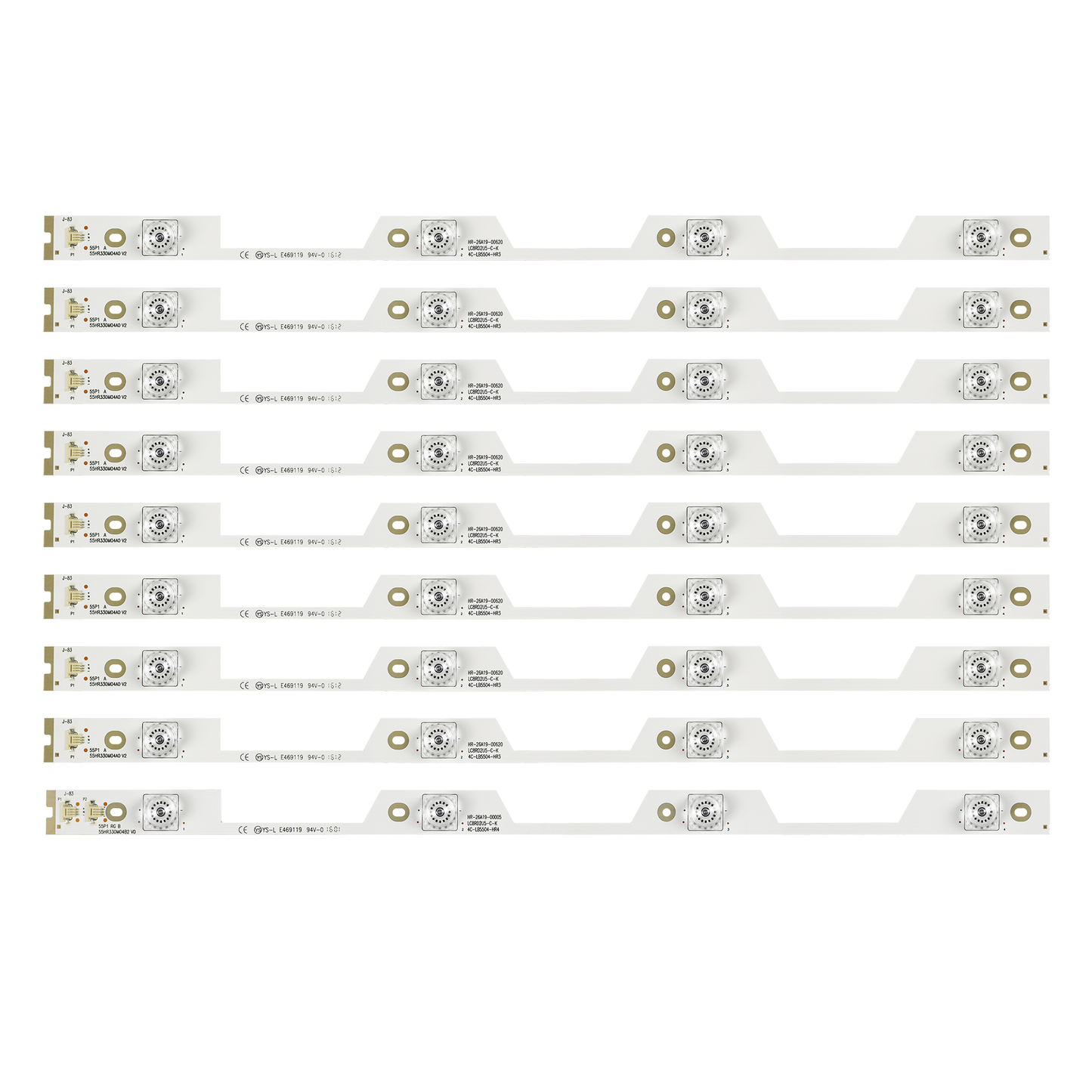 J-83 NE 9pcs/set LED strip For TCL L55P1-UD L55P1S-CF B55A739 4C-LB5504-HR3 4C-LB5504-HR4 55HR330M04A0 55HR330M04A2 55HR330M04B2 V0 4C-LB5504-HR12J Y55A580 B5 5A769U Y55A580 LVF550ND1L CJ9W00
