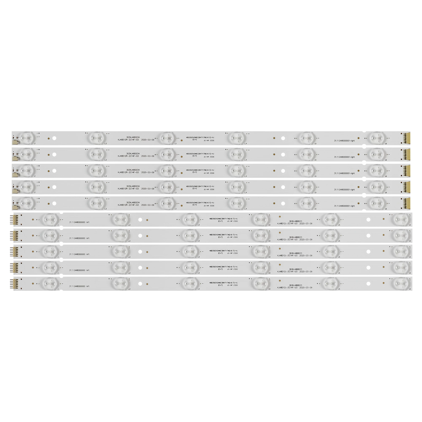 XS-1158 LED BACKLIGHT STRIP FOR KJ48D12R-ZC14F-03 KJ48D12L-ZC14F-03 303KJ480033 303KJ480034 MK-8188