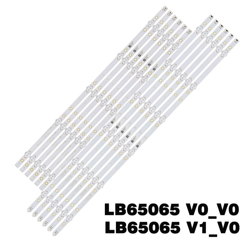 XS-1063 12 PCS/set LED backlight strip LB65065 V1 V0_00 FOR Element TV E4SW6518RKU E4ST6519RKU 65PUS6554 3B678000001E TPT650J1-QUBF90.K 210BZ05DLB33MBL01L 210BZ06DRB33MBL01L E4SW6518 E4ST6519 65PUS6554/12