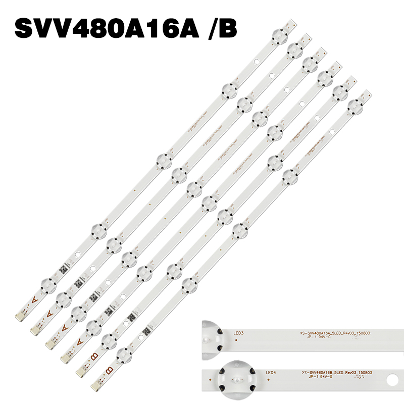 XS-557 5 lamp For SVV480A16A SVV480A16B_5LED_Rev03 VES480UNDS-2D-N11 N12 JL.D48051330-078HS-C TX-48DS352E DLED48287 JL.D48051330-078AS-C 48SCF7620 48HB6 T72U 48FD7300 LSC480HN08-G01