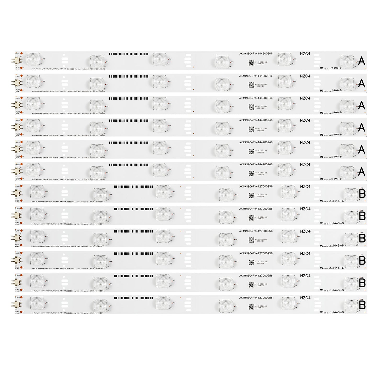 XS-892 LED Backlight ARCELİK_49_ATHENA_6X6+6X6_2121C_6S1P_NH_R/L ZBD60600-AA For 49inch LED TV