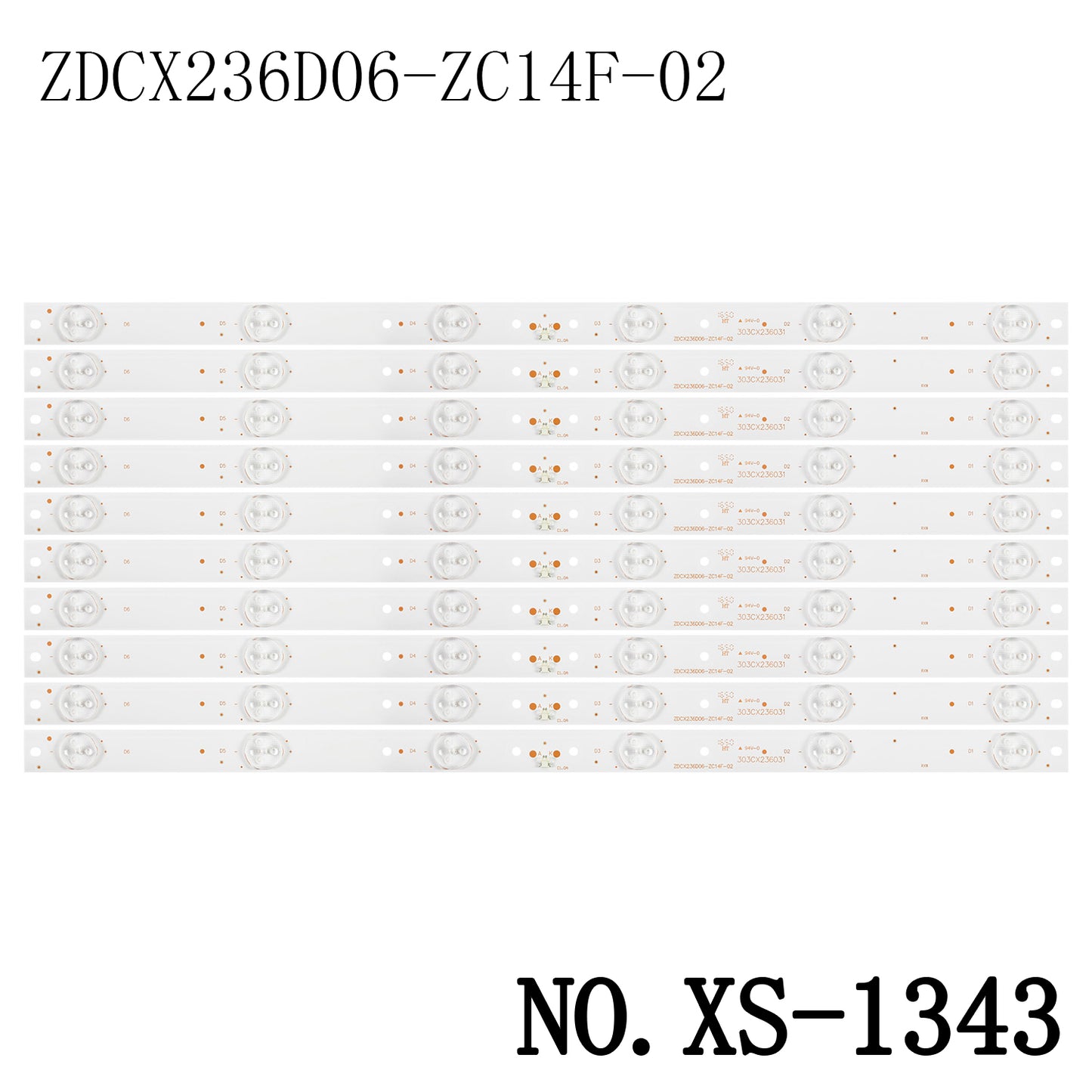 XS-1343 LED BACKLIGHT STRIP FOR LEF-2419D TF-LED24S48T2 24DM3500 JL.D24061235-006BS-M_V01 HL-00240A28-0601S-02 ZDCX236D06-ZC14F-02