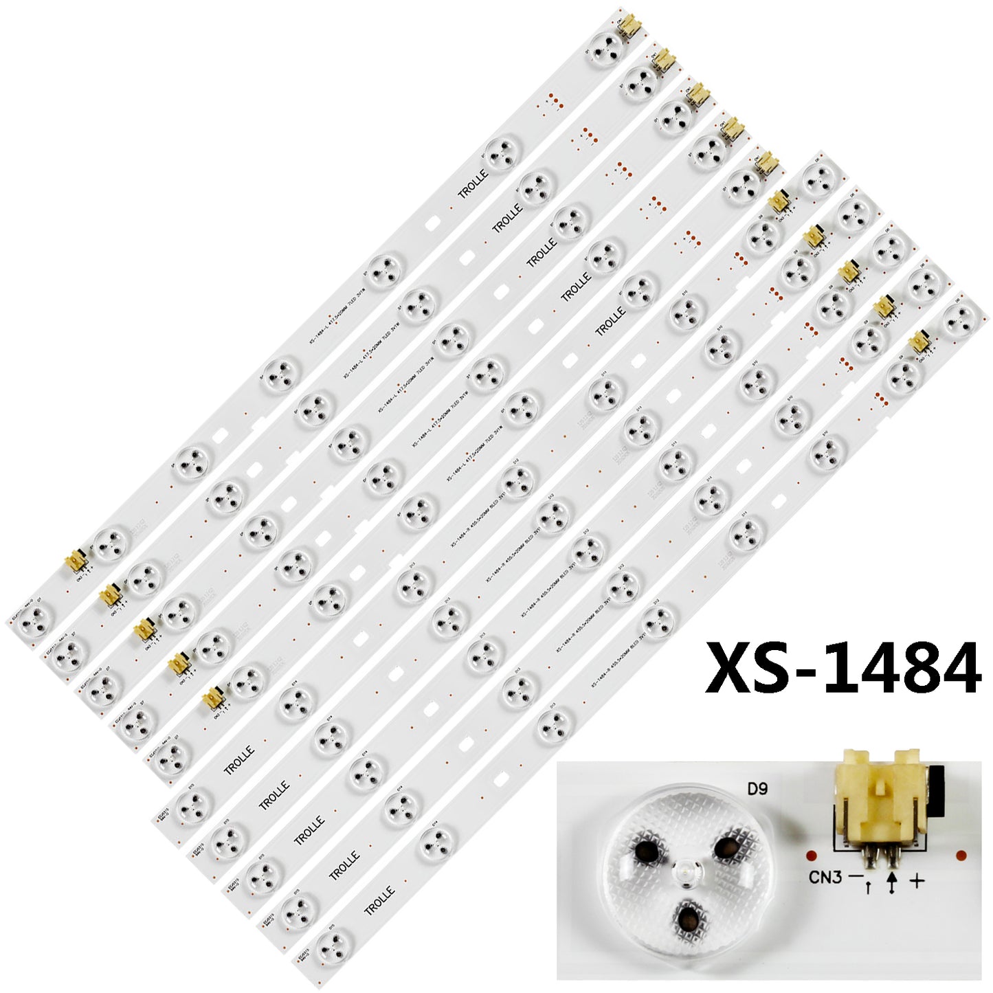 XS-1484 5pair 7+8LEDS 418+455MM 3V