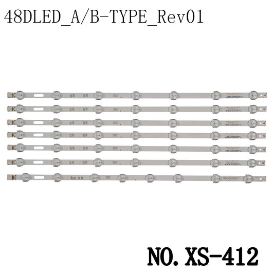 XS-412 7Pcs/Set LED Backlight Strip VESTEL 48''TV P48LED14 49DLED 48DLED_A-TYPE_Rev01 B 48SD6100 48FA5000 48R2010FM 48HBT62U