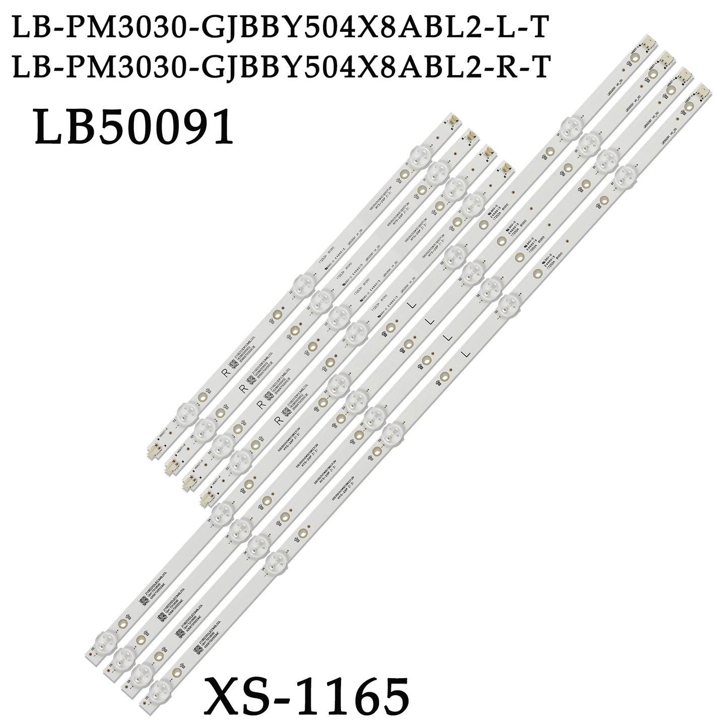 XS-1165 8 lamp LB50091 V0_00 V1_00 LB-PM3030-GJBBY504X8ABL2-L-T LB-PM3030-GJBBY504X8ABL2-R-T for LC-50LB601U NS-50DF710NA19 NS-50DF710CA19 TPT500U1-QVN03.U TPT500J1-HVN07.U TPT500B5-U1T01D LC-50LB601C