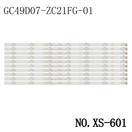 XS-601 10Pcs/Set LED Backlight Strip For Philips 49PUF6261T3 GC49D07-ZC21FG-01 303GC490031 GC490M06 AN-49DSU800 7LEDs 485MM