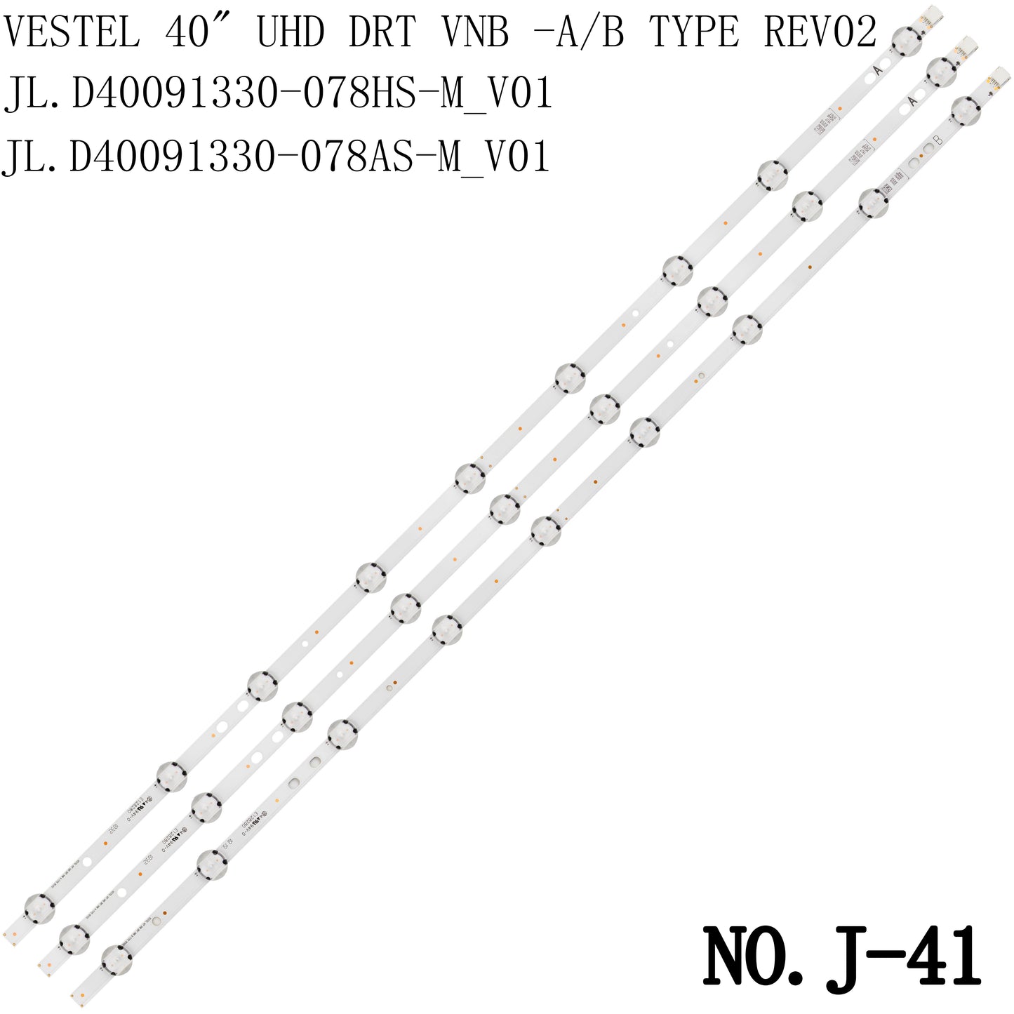 J-41 LED BACKLIGHT STRIP FOR 17DB40H 40C880 40C890 40R5000U 40R500U C40U446A DLED40287FHD LT-40C860 TVY40V298STWEB VES400QNDS-2D-U11 N11 N13 JL.D40091330-078HS-M_V01