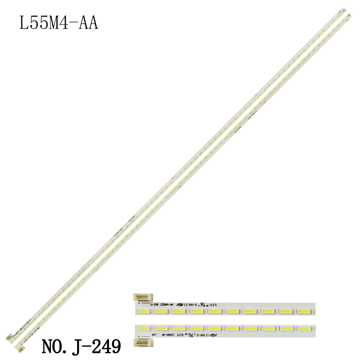 J-249 2Pcs/Set LED Backlight Strip For Xiaomi MI 55 inch TV L55M4-AA 98101074400 98101074401 1712-0400-4190 68LED 606MM