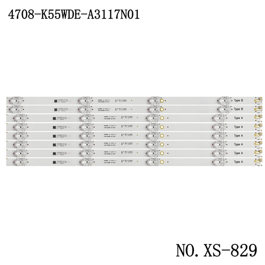 XS-829 LED BACKLIGHT STRIP FOR  55PUF7194 4708-K55WDE-A3117N01 4708-K55WDE-A5117N01 4708-K55WDE-A5117N11 K550WDE1 A3 N11 K550WDE1 A5