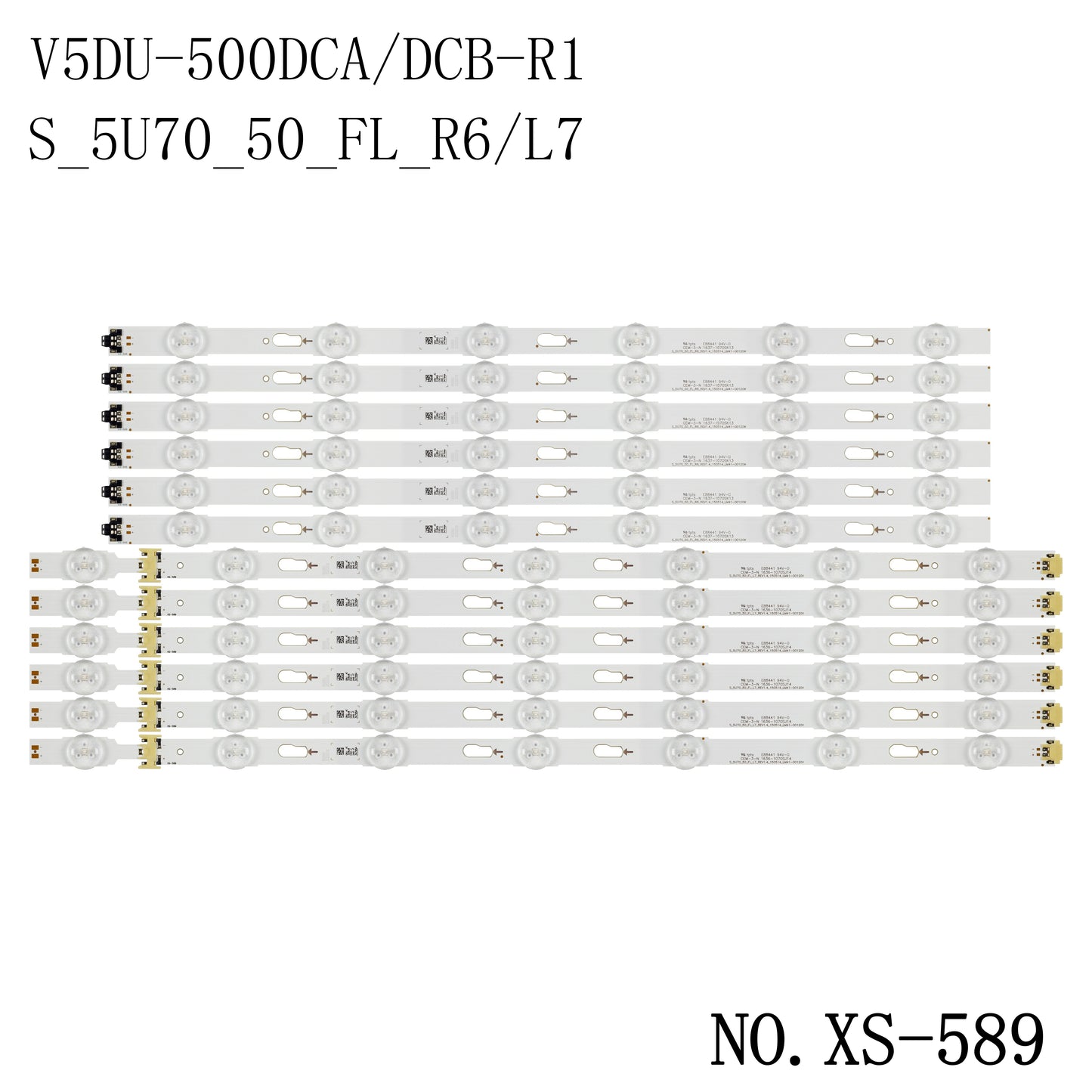 XS-589 12pcs LED BACKLIGHT FOR UE55JU6000 UE55JU6450 UA50JU7000 UN50JU7500 LM41-00120V V5DU-500DCA-R1 500DCB S_5U70_50_FL_R6/L7