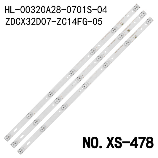 XS-478 LED BACKLIGHT STRIP FOR 32LEM-1005/T2C 32LEM-1007/T2C 32LEM-1009/T2C 32LEM-1010/T2C 32lem-1027/T2C 32lem-1042/T2C 32LEX-5027/T2C LT-32DE75 STV-32LED14 CX315DLEDM  180.DT0-321800-2H  180.DT0-32D900-0H HL-00320A28-0701S-04