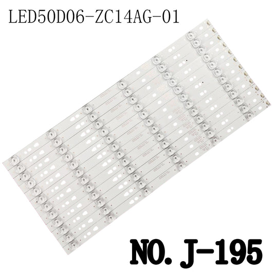 J-195 LED BACKLIGHT STRIP FOR 50A6M 50C550 50S51 K50DLM8F LD50U3000 LE50A7100L LED50A900 LED50D06 LT-50EM76 LT-50M640 LT-50M645 V500HJ1-PE8 T500HVN07.5 LED50D06- ZC14AG-01