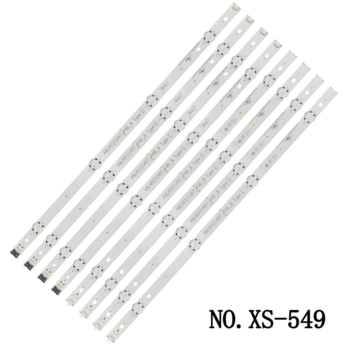 XS-549 8Pcs/Set LED Backlight Strip 49UH6109-ZB 49UH610A-UJ 49UH610T-DJ 49UH610T-TB 49UH610V-ZB49UH6110-SF 49LH5100 49LH5700 49LH510V