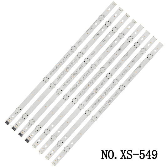 XS-549 8Pcs/Set LED Backlight Strip 49UH6109-ZB 49UH610A-UJ 49UH610T-DJ 49UH610T-TB 49UH610V-ZB49UH6110-SF 49LH5100 49LH5700 49LH510V