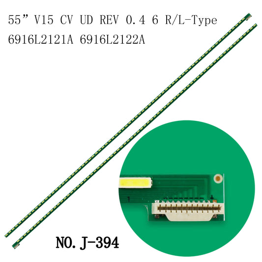 J-394 2Pcs/Set LED Backlight Strip For LG 55UG870V 6922L-0165A 55”V15 CV REV 0.4 L R-Type 6916l2121A 6916L-2122A LC550VQF FH F1