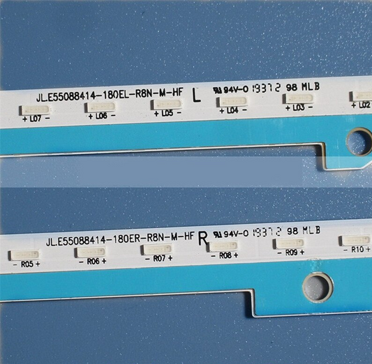 XS-1274  2pcs x LED Backlight Strips for TV JL.E55088414-180EL-R8N-M-HF 180ER R/L 64-LED MLB Edge Lamps