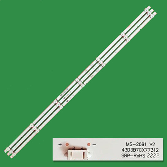 XS-1047 LED Backlight 7700-643000-D230 MS-2691 V2 For PPTV A43 43S750U