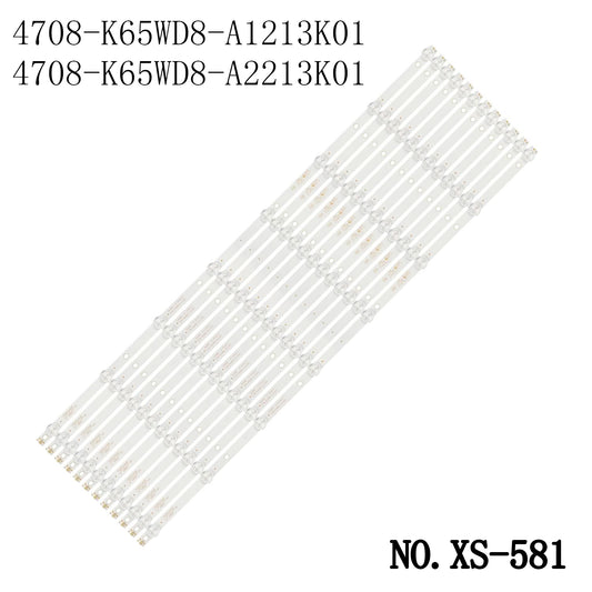 XS-581 12PCS 8LEDS LED BACKLIGHT FOR 65PFF5455/T3 65PUF6031/T3 65PUF6056 T3 K650WD A1 4708-K65WD8-A1213K01 A2213K01