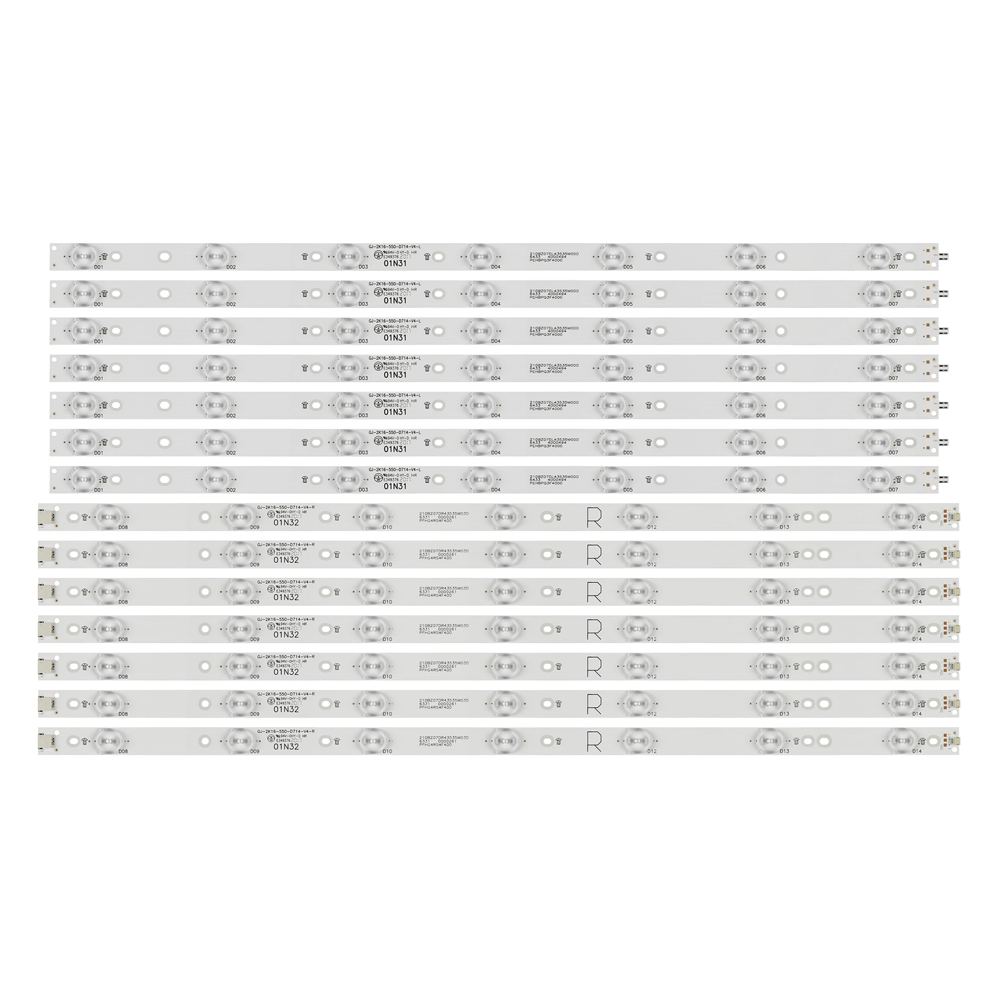 J-384 LED Backlight GJ-2K16-550-D714-V4-L/R LB55072 TPT550U2-EQLSHA.G TPT550U2-EQLSHA.G For Philips 55PFF5701 55PUS6501 55PUS6401
