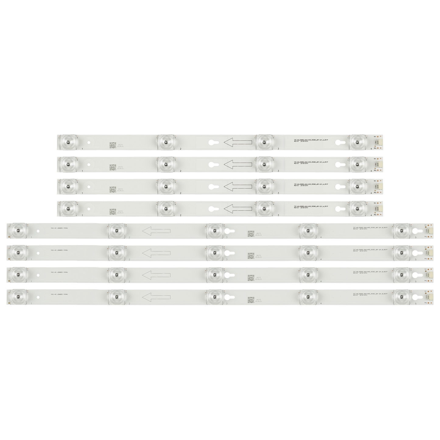 J-273 8pcs LED backlight for Toshiba 49U67EBC 49U67EBC TCL 49A660U THOMSON 49UC6406 9leds 49D2900A 49HR330M05A0 4C-LB4905-HR01J 49D2900B D49A630U D49A660U U49P60 49uv6416w U49P6066 49HR330M05B0