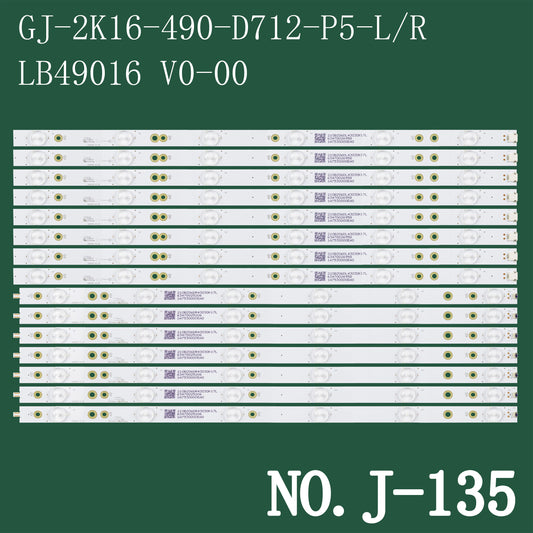 J-135 FOR 49PUH6101 49PUS6201 49PUS6262 49PUS6401 49PUS6432 49PUS6501 49PUS6551 49PUS6561 49PUS7272 49PUT6400 49PFS4131/12 49PFS4132/12 49PF S5301/12 49PFS5531/12 49PFT4909/12 GJ-2K16-490-D712-P5-L/R LB49016 V0-00 LB49016 V1-00
