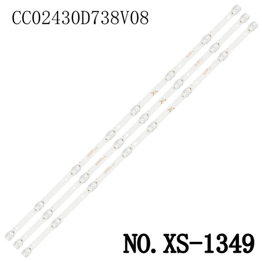 XS-1349 LED BACKLIGHT STRIP FOR 43fs112x 43fsy112x 43ft102x 43lst5970 ELED46-88 F43E8000Q lc430duy lc43st3000f LE-43F580 LED43F302BT3 cc02430d738v03  cc02430d738v04  cc02430d738v08