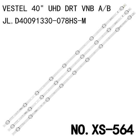 XS-564 LED BACKLIGHT STRIP FOR LT-40C860 40HB6T62 40HE3000 40HE4000 40L1653DB 40l2863 40L3653DB 40R5000U 40R500U 40R5020U 40R6020 LT-40R500U LT-40V4 200 LT-40V54JF LT-40V550 LT-40VF42K LT-40VF43A JL.D40091330-078AS/078HS VESTEL 40" UHD DRT VNB A/B