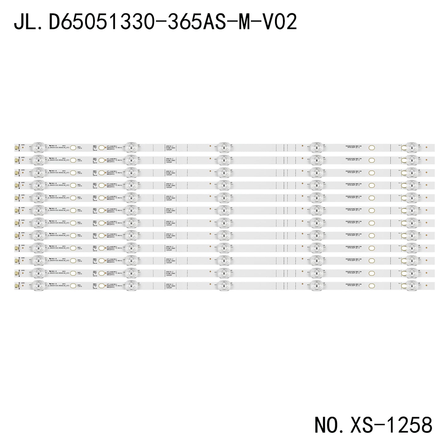 XS-1258 12Pcs/Set LED Backlight Strip For Sharp LC-65Q7370U Hisense H65E3A H265AS5 HZ65A55 H65E3A-Y JL.D65051330-365AS-M-V02 LC65Q7330U