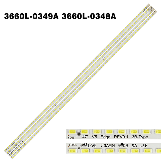 XS-491 LED Backlight strip 66 lamp For LG 47" V5 Edge REV 47LE5300 3660L-0349A 0348A 0348B 6920L-0089B 0089A LC470EUH LC470EUN 47LX6900 47LE5500 47LX6500 47LE5400 47E70RG LE47A300N 47LE5900 LED47T29GT