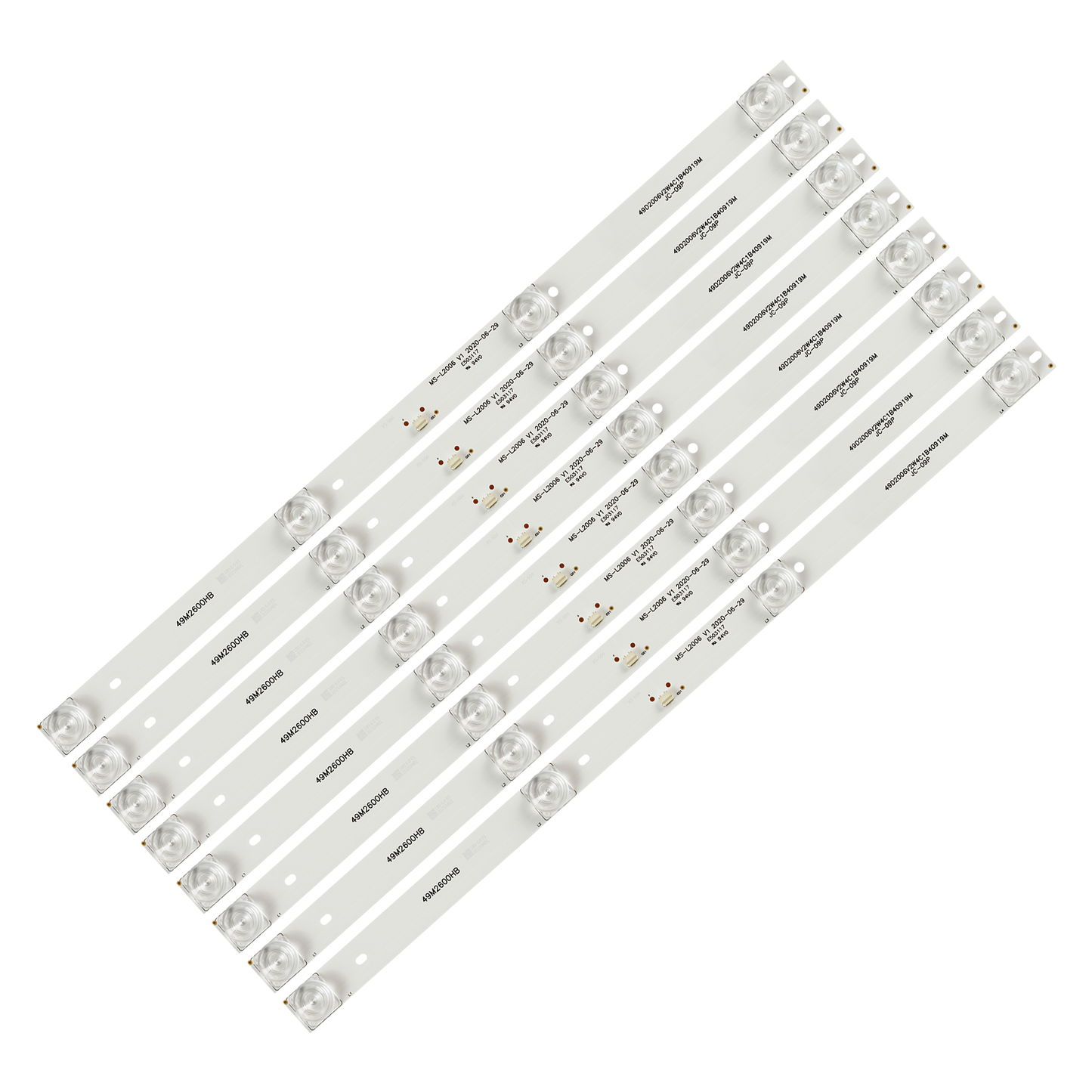 XS-504 1Set=8PCS 410mm LED Backlight 4 Lamps MS-L2006 MS-L2327 V1 CC02500D410V02 For 50M2PLUS LE8815A LED50HD520 LED50XSX5208 LE-8815B led50hd890 JM-8855B 50E20 8X4 4S1P 49DLED U50E9000Q SW-LED50U3011BS2S