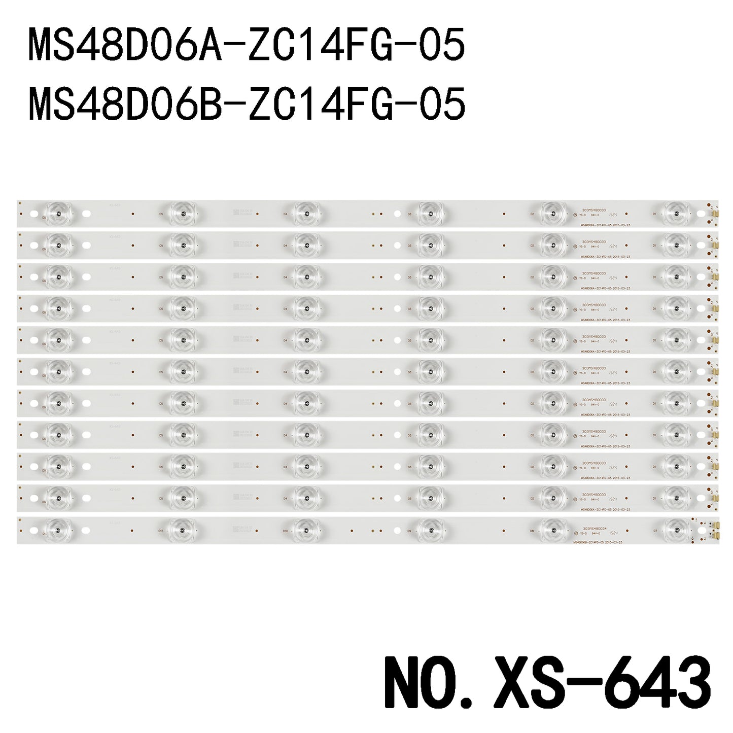 XS-643 LED BACKLIGHT STRIP FOR KL48PH305U MS48D06A-ZC14FG-05 MS48D06B-ZC14FG-05 303MS480031