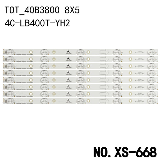 XS-668 LED BACKLIGHT STRIP FOR Ph40b28 Ph40b28dsgw PLE-4005FHD 006-P1K3387B LVF4000T E1 V1 LVF4000T E1 V4 LEKT40B3800 L40B2800 TOT_40B3800 8X5 4C-LB400T-YH2 4C-LB400T-YH7