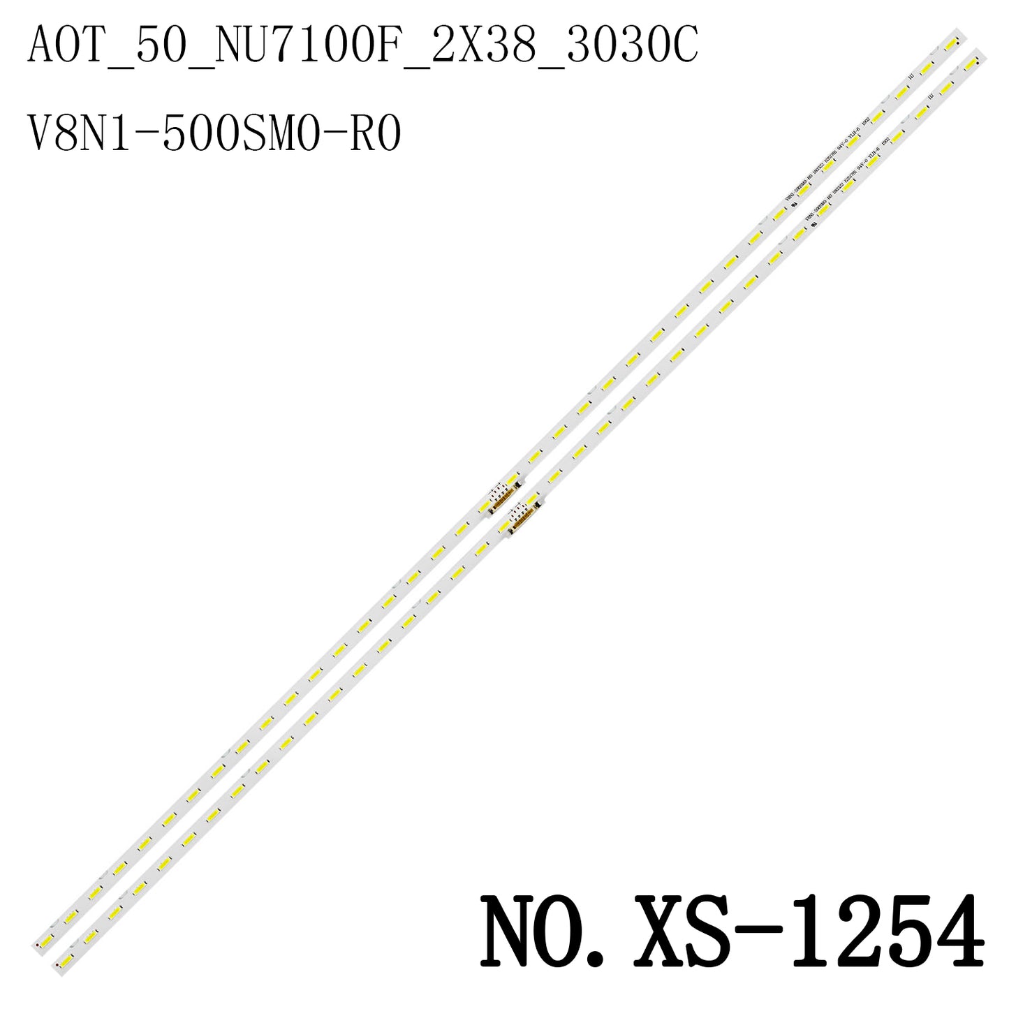 XS-1254 LED BACKLIGHT STRIP FOR 50NU7100 50NU7400 UA50NU7800 UE50NU6950 UE50NU7099 UE50NU7450 AOT_50_NU7100F_2X38_3030C